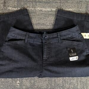 St Johns Bay Secretly Slender Denim Capri Jeans Mid‎ Stretch Women 10P Slimming